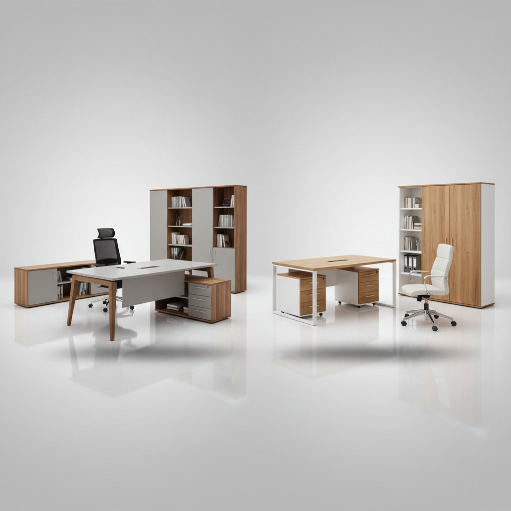 Vergleich: BMG-Moebel.de Büromöbel komplett Set Arbeitszimmer Office Ed vs. moebel-dich-auf Büromöbel-Set TABOR PRO 2 - Büro Komplettset