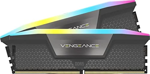 CORSAIR VENGEANCE RGB DDR5 RAM 32GB (2x16GB) 6000MHz CL36-44-44-96 1.35V AMD EXPO Intel XMP 3.0 Desktop-Arbeitsspeicher – Grau (CMH32GX5M2E6000Z36)